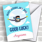 Sky Diving Challenge Male Good Luck Personalised Good Luck Card