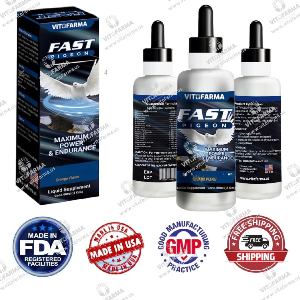VITOFARMA VITAMIN FOR FAST PIGEON ENERGYZIN LIQUID 60 ML (VITAMINA PARA PALOMA)