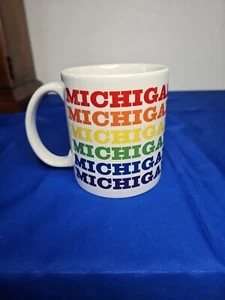 City Bird MICHIGAN Rainbow Mug Ceramic Coffee - Picture 1 of 7
