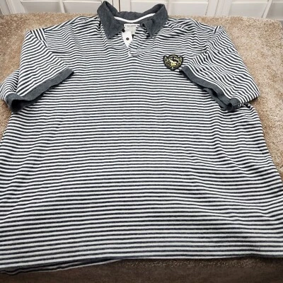 Polo Rocawear Hombre Talla 4XL Negro Y Gris Logo Polo Preppy Rayas Foto 1 de 4