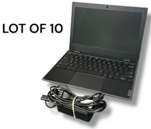 (10) Lenovo 100E Chromebook 2nd Gen 11.6" Cel N4000 1.60 GHz 4GB 32GB Chrome OS - Picture 1 of 8