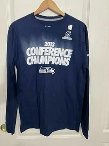 Nike Men's Seattle Seahawks 2013 Conference Champions NFC T Shirt NFL size M - Picture 1 of 3