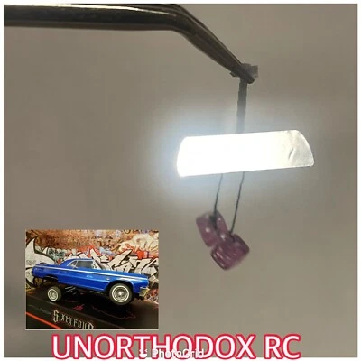 Redcat Sixty four Impala Jevries Rc Lowrider  mirror W/Hanging Clear Pink - Image 1 of 2