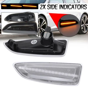 2x Dynamic Indicator LED Repeater Side Light For OPEL VAUXHALL Astra J/Zafira - Picture 1 of 12
