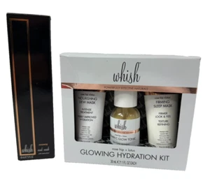 2 WHISH Products NIB - Glowing Hydration Kit $108 & Renewing Mud Mask $52 - Picture 1 of 2