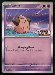 Pokemon TCG Cleffa SVP 037 Obsidian Flames Pre Release promo - Picture 1 of 4