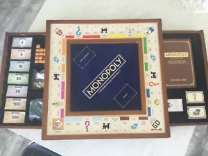 MONOPOLY LUXURY EDITION BOARD GAME NEW SEALED CARDS,PLAYER PIECES 100% COMPLETE - Picture 1 of 24