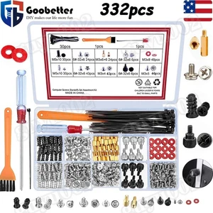 Kit de juego de separadores de tornillos para computadora de PC de 332 piezas para ventilador de estuche de placa base de disco duro - Imagen 1 de 12