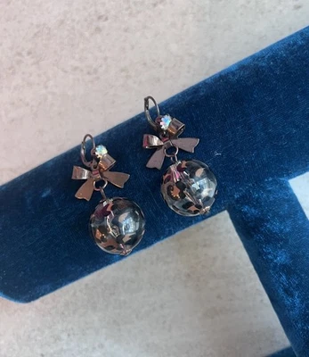 Pendientes Betsey Johnson Arcos Palanca Trasera Cuelga Ab Estrás Estampado Animal C3 Foto 1 de 4