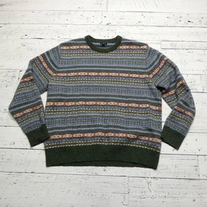 J Crew Sweater Mens XL Fair Isle Stripe Wool Blend Knit Pullover Casual - Picture 1 of 7