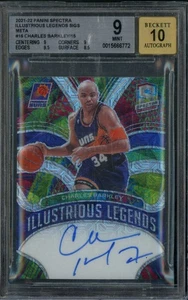 Spectra Charles Barkley 2021 en tarjeta Illustrious Legends automático #'d/15 BGS 9/10 - Imagen 1 de 2