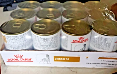 NEW SEALED Royal Canin SO URNINARY LOAF Canned Wet Dog Food 12 Cans - Image 1 of 4