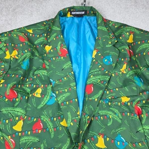 Blazer SuitMeister Para Hombres 2XL Verde Navidad Chaqueta Muesca Solapa Manga Larga - Imagen 1 de 11
