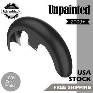 Advanblack Unpainted 21" Reveal Wrapper Hugger Front Fender Fits 09+ Harley - Picture 1 of 9