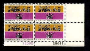 Magna Carta Plate Block 1965 - Picture 1 of 1