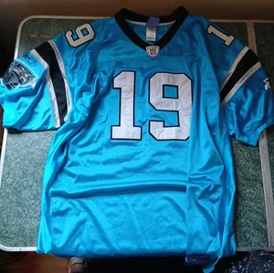 Keyshawn Johnson #19 Carolina Panthers Reebok Onfield Mens Jersey Size 56 - Picture 1 of 4