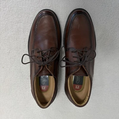 Chaps Brown Leather Dress Shoe Loafer Mens Size 8 EUC Preppy Normcore Work - Image 1 of 4