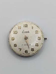 Everite F 4022 Manual Wind Watch Movement 17 Jewels Swiss PARTS REPAIRS 18.8mm - Picture 1 of 12