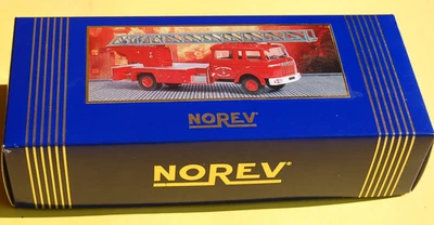 RARE MAGNIFIQUE NOREV 1/43 #97 BERLIET GBK CAMION POMPIERS LYON  NEUF + BOITE - Photo 1/4