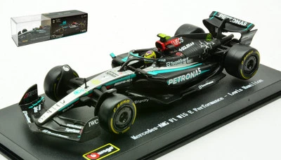 MODELLINO AUTO STATICO BURAGO MERCEDES W15 2024 LEWIS HAMILTON CON VETRINA 1/43 - Immagine 1 di 4