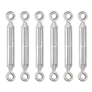 M8 Öse & Öse Spannschloss 304 Edelstahl Spannschloss Schwerlast Drahtseil T - Bild 1 von 2