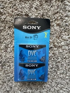 Lot of 2 SONY Premium DVC Mini DV Digital Video Cassette Tapes 60 Minutes NEW - Picture 1 of 1