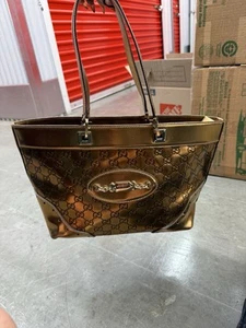 Gold Gucci Guccissima Leather Chain Medium Tote Bag - Picture 1 of 11