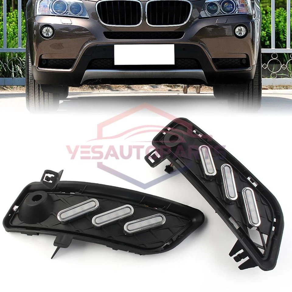 2x Dynamic LED Daytime Running Light Turn Signal Lamp For BMW X3 F25 2009-2013 - Imagem 1 de 4
