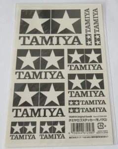Tamiya Logo Stickers (Black / White) 11x18cm NEW 67258 - Picture 1 of 1