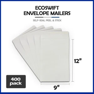 400 9x12 "EcoSwift" Marke Selbstklebender Katalog Versand Kraftpapier Umschlag - Bild 1 von 7