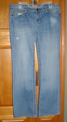 See thru soul womens wide leg jeans Most Wanted sz 32 Thick Stitch Flap Pockets - Image 1 of 4