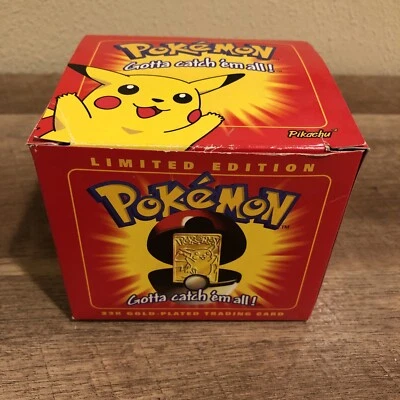 1999 Burger King Pokemon 23K Gold-Plated PIKACHU Trading Card LTD ED New Sealed - Image 1 of 4