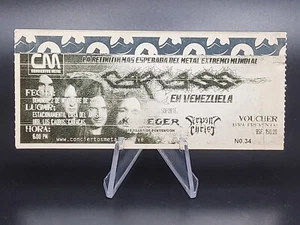 Rare and scarce Carcass 2008 Venezuelan Concert Ticket Stub - Imagen 1 de 2