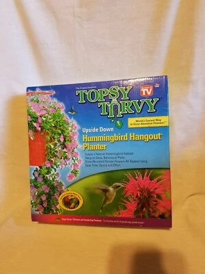 Topsy Turvy Upside Down Hummingbird Hangout Planter 2009 New In Box Foto 1 de 4