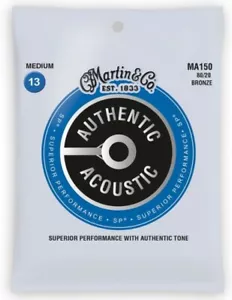 Cuerdas de guitarra Martin auténticas acústicas SP 80/20 bronce mediano MA150 .013-.056 - Imagen 1 de 1