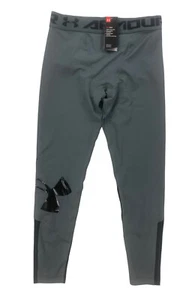NEW Under Armour Heat Gear Graphic Compression Mens Tights Gray Black - Picture 1 of 9