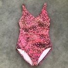 Sehr guter Zustand Speedo rosa bedruckter Badeanzug | Größe 12