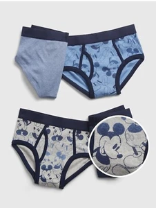 GAP KIDS BOY BRIEFS UNDERWEAR ORGANIC COTTON 4 PACK MICKEY MOUSE SZ L 10 NEW - Picture 1 of 1