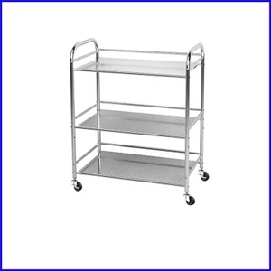 Mobile Stainless Steel 3-Shelf Cart - Elegant Storage for Kitchen, Garage & More - Picture 1 of 10