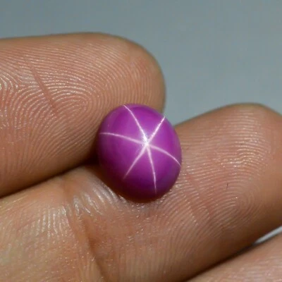 3 Cts Lab Created Pink Star Ruby July Birthstone For Making Ring - Image 1 of 3