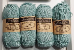 Scheepjes STONE WASH Garn Baumwolle Acryl Mix 4er Set - LARIMAR - Bild 1 von 6