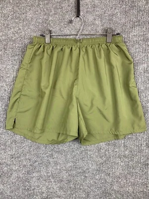 Soffe Women' s medium Athletic Shorts Solid green Elastic Waist Running Jogging - Image 1 of 4