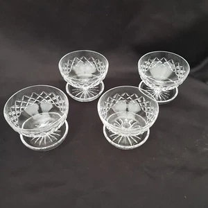Vintage Crystal Desert Bowls With Tray Base Set Of four retro fine dining - Picture 1 of 9