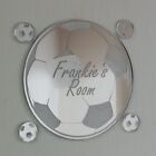 Football Mirror Set Personalised Door Name Plaque Boy Girls Bed Room Sign