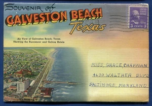 Galveston Beach Texas Causeway Kingfish Hafen Postkartenordner PF843 - Bild 1 von 2