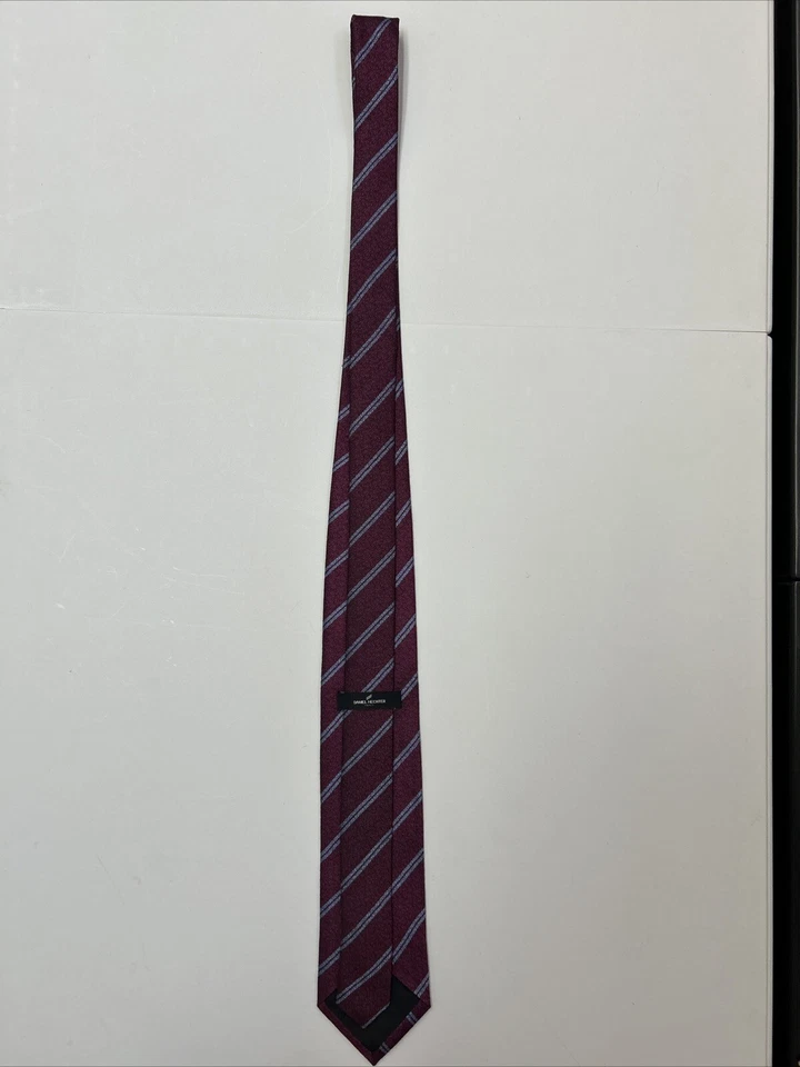 Corbata Daniel Hechter - Corbata de seda a rayas moradas, 59 pulgadas Foto 1 de 4