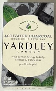 Pack of 1 Yardley Activated Charcoal Bar Soap Lardley London Bars 4.25 oz
