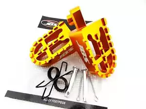 HONDA CRF230F 05-15 JBS GOLD CNC BILLET ALLOY FOOT PEG SET PAIR FOOTPEGS REST - Foto 1 di 6