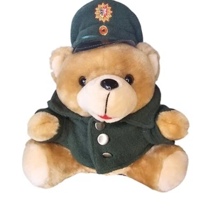 Vintage 90s Schleswig Holstein German Police Teddy Bear Plush Stuffed Animal 10" - Picture 1 of 9