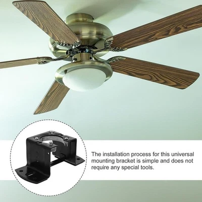 Ceiling Fan Mounting Bracket Base Sturdy Stable Metal Installation Accessory - Image 1 of 4